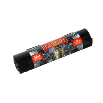 Мешки для мусора 360л*5шт толщ.60мкм Двухслойные "Броня" ПВД арт.ВР-0015 "Ромашка" *8