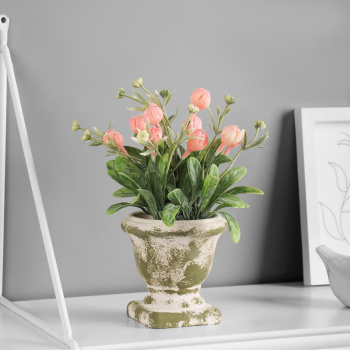 Искусственный цветок в горшке «Краспедия шаровидная», 8×19 см, МИКС