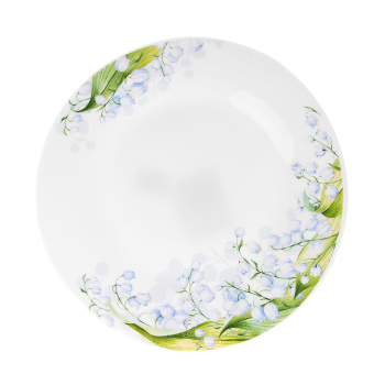 яяяТарелка стеклокерамика "МФК" "Ландыши" мелкая d23см NRP90T/6 *6/36