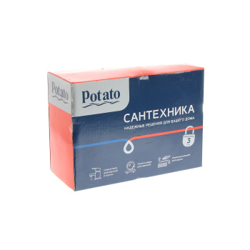 Смеситель для умывальника Potato P1001-7, короткий излив, рычажный