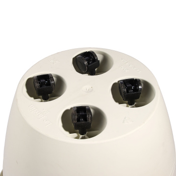 Кашпо пластм. "Lе Jardin"20,5л d верха 400мм h330мм дрен.реш.,п/корн.вент.Колёс. Серое 106-1К*1/10