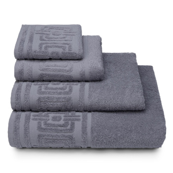 Полотенце махровое 70*130см Rhodes цв.18-4005 светло-серый 350г/м2 ПЛ-3501-06355 *3/15