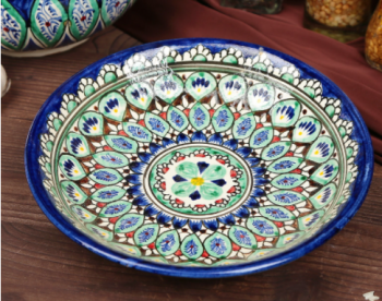 яяяТарелка керамич. "Риштанская керамика" d20см, рисунки -"микс" *5
