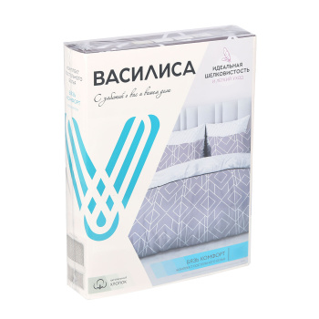 Постельное белье дуэт-М бязь Василиса 9604/1 Каро, наволочки 70*70 - 2шт *1/5