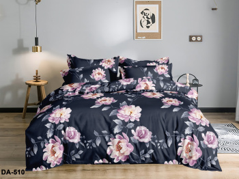 Постельное белье евро бамбук Орхидея DA-510, наволочки 70*70см - 2шт *1/4