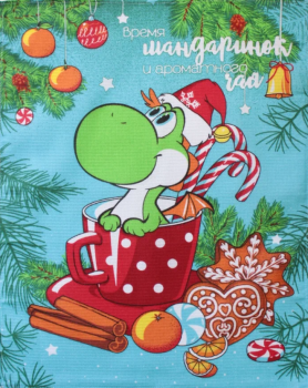 Полотенце кухонное Touch «Дракошины истории 2», 48х60 см, хлопок, рогожка