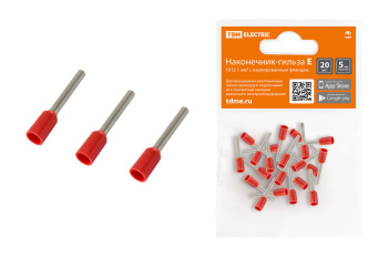 Наконечник-гильза Е1012 1мм2 с изолир. фланцем (20шт) TDM SQ0568-0039 *1/50