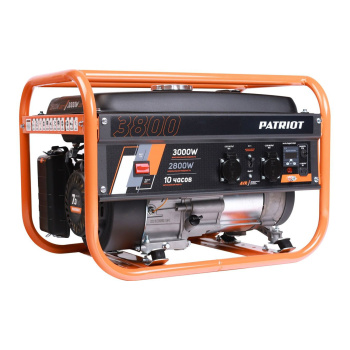 Генератор бензиновый PATRIOT GRS 3800, 3 кВт, 4-х тактный, бак 15 л, ручной стартер Генератор бензиновый PATRIOT GRS 3800, 3 кВт, 4-х тактный, бак 15 л, ручной стартер