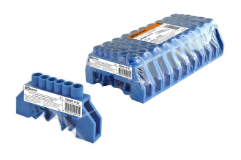 Шина "N" нулевая с изолятором на DIN-рейку 8х12мм стойка 6 групп TDM SQ0801-0176 инд шк *20