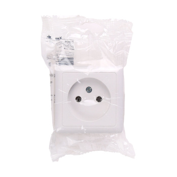 Розетка "Хит" ОП 1-мест. белая РА10-131-б *10/168