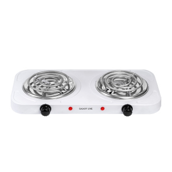 Электроплитка 2 конфорки 2000Вт спираль, белая Galaxy Line GL3004 *1/6 Электроплитка 2 конфорки 2000Вт спираль, белая Galaxy Line GL3004 *1/6