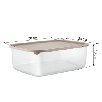 Контейнер д/прод. пластм. "Vanilla" 4.5л 280х200х100мм  Латте SE167810005 ("Sugar Spice")*1/16